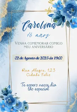 Convite aniversário