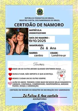 namoro certidão