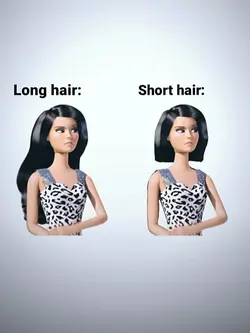 long hair short hair