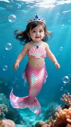 ai baby mermaid