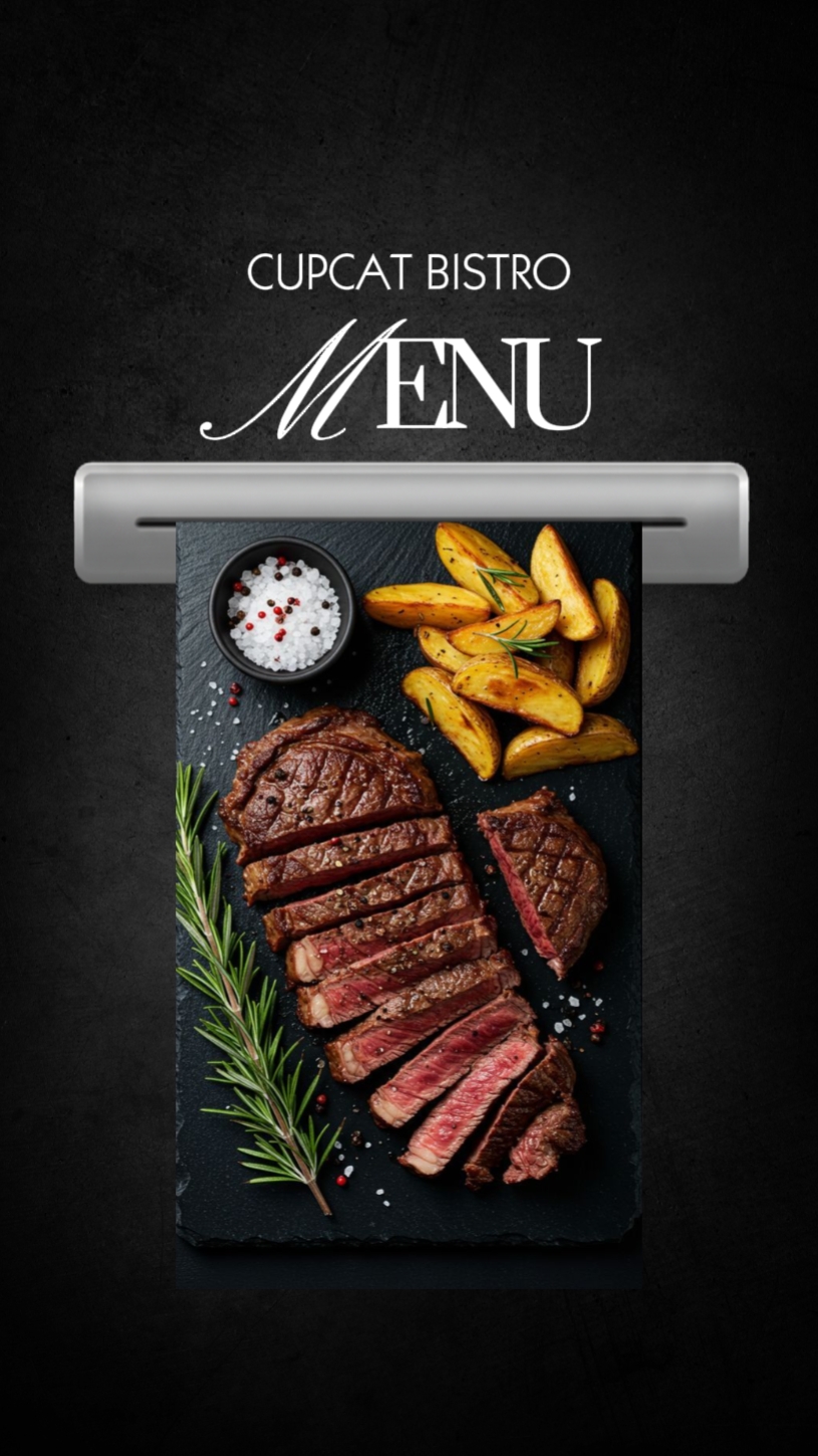 food menu aesthetic