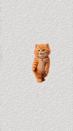 menahan kucing joget
