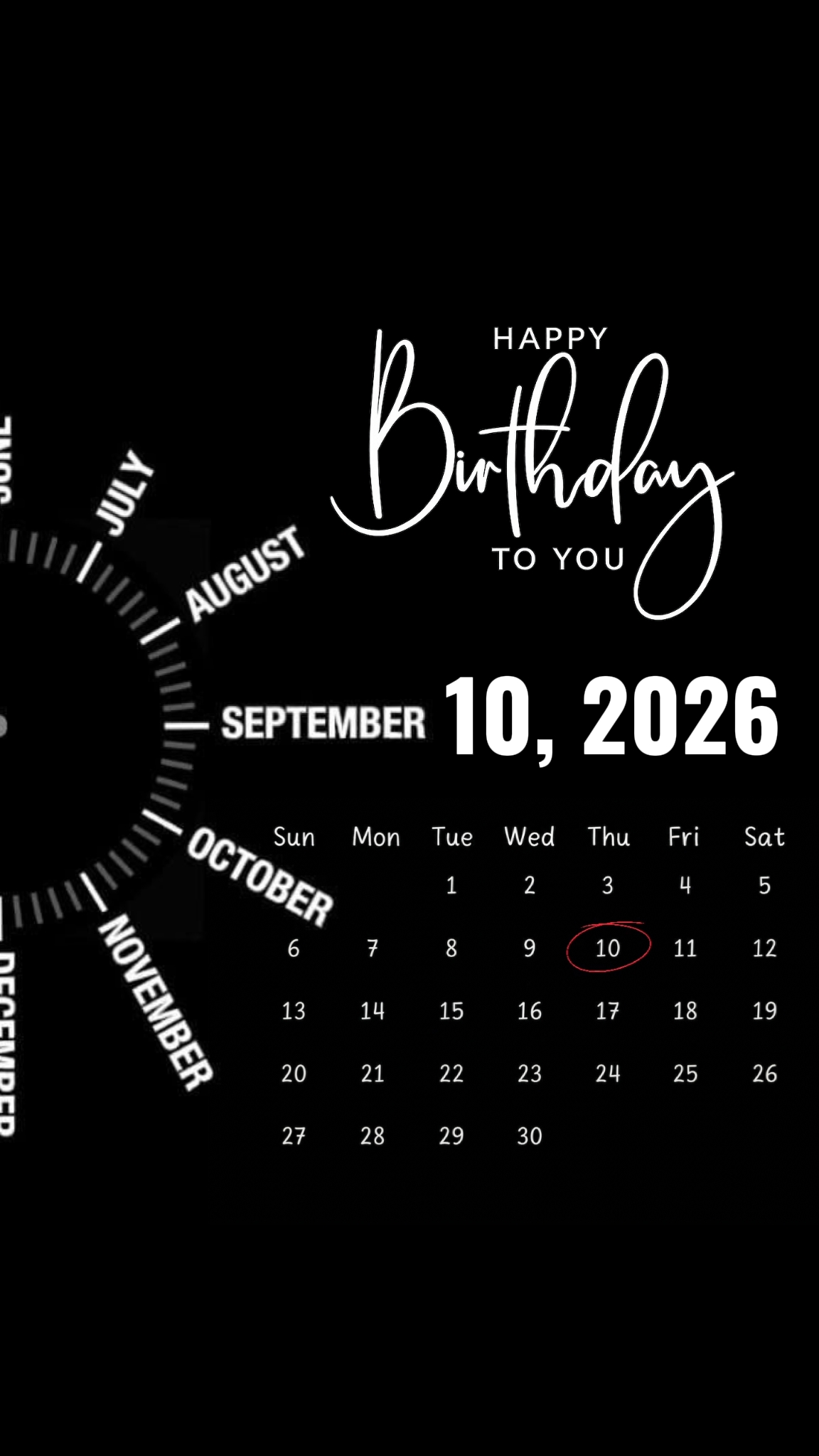 Feliz aniversário 10 de setembro