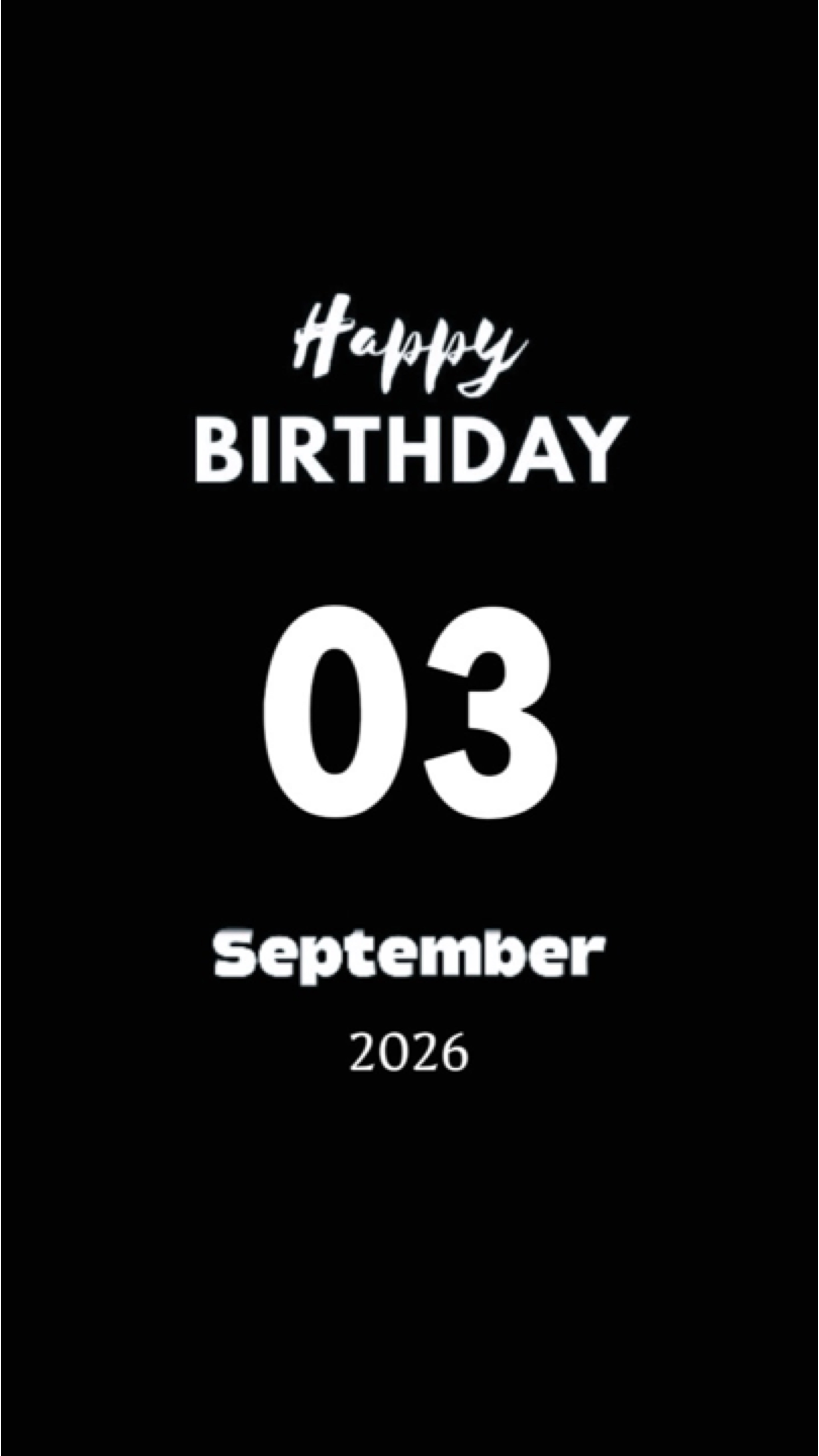HBD 03 SEPTEMBER