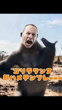 ゴリラダンス顔ハメテンプレwww