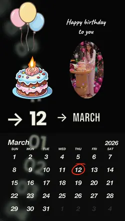 BIRTHDAY 12 MARCH