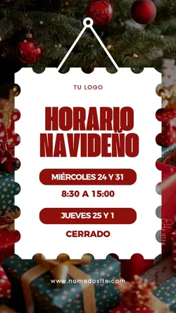 horario navideno 