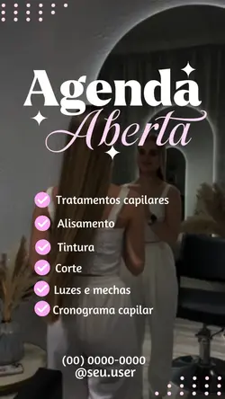 Agenda aberta cabelo