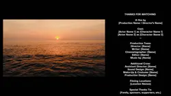 Outro credits film 