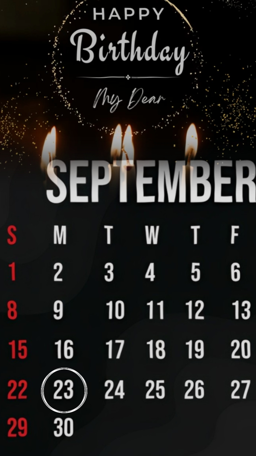 BIRTHDAY 23 SEP 2024