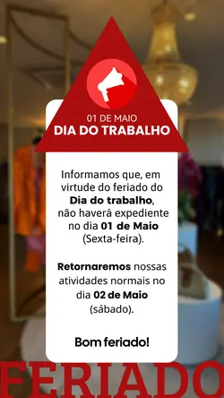 aviso de feriado