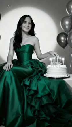 Green dress Birthday
