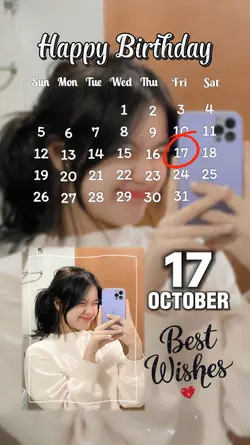 17 OCTOBER,HBD TO ME
