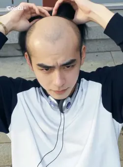 AI自分のかつらを取り外す