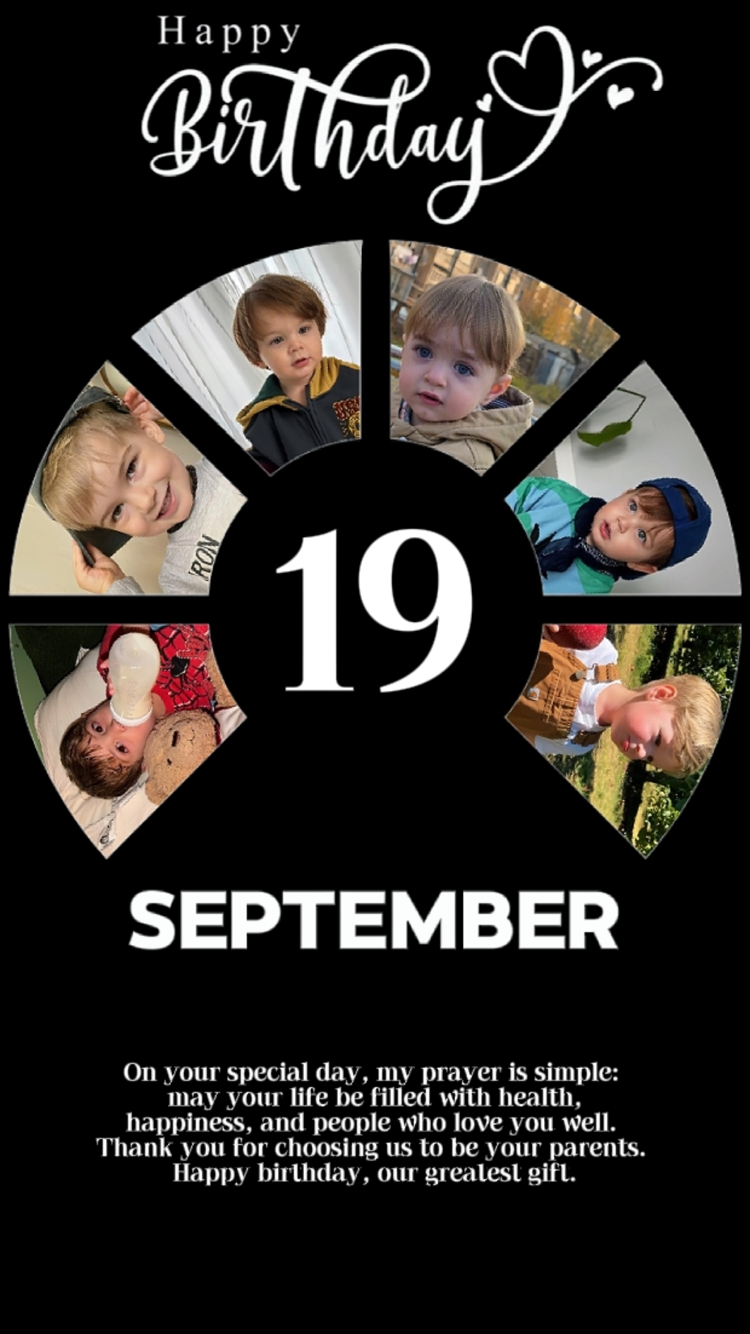 my son bday 19 septe