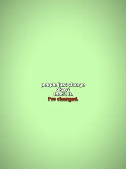 people just change