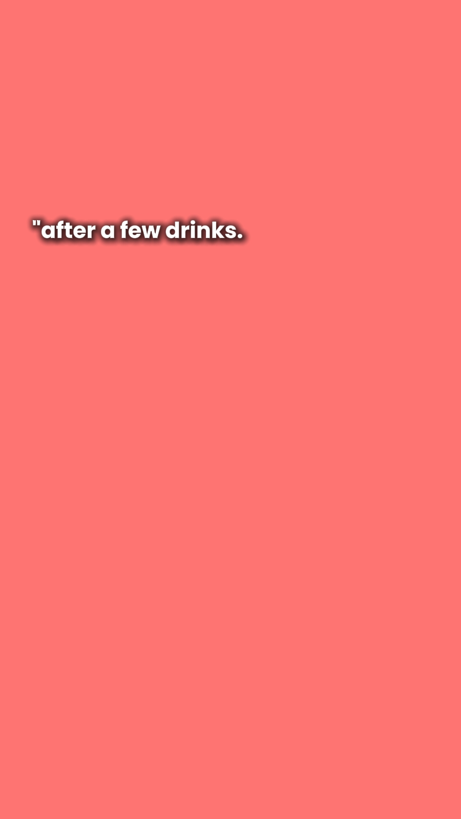 vor dem 1. Drink