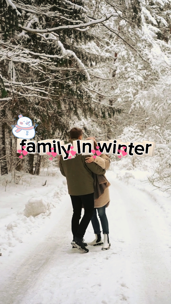 Familie im Winter