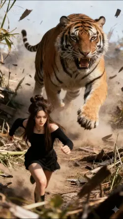 Dikejar harimau