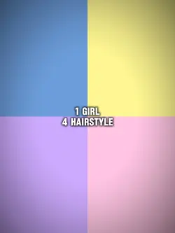 1girl 4 hairstyle 