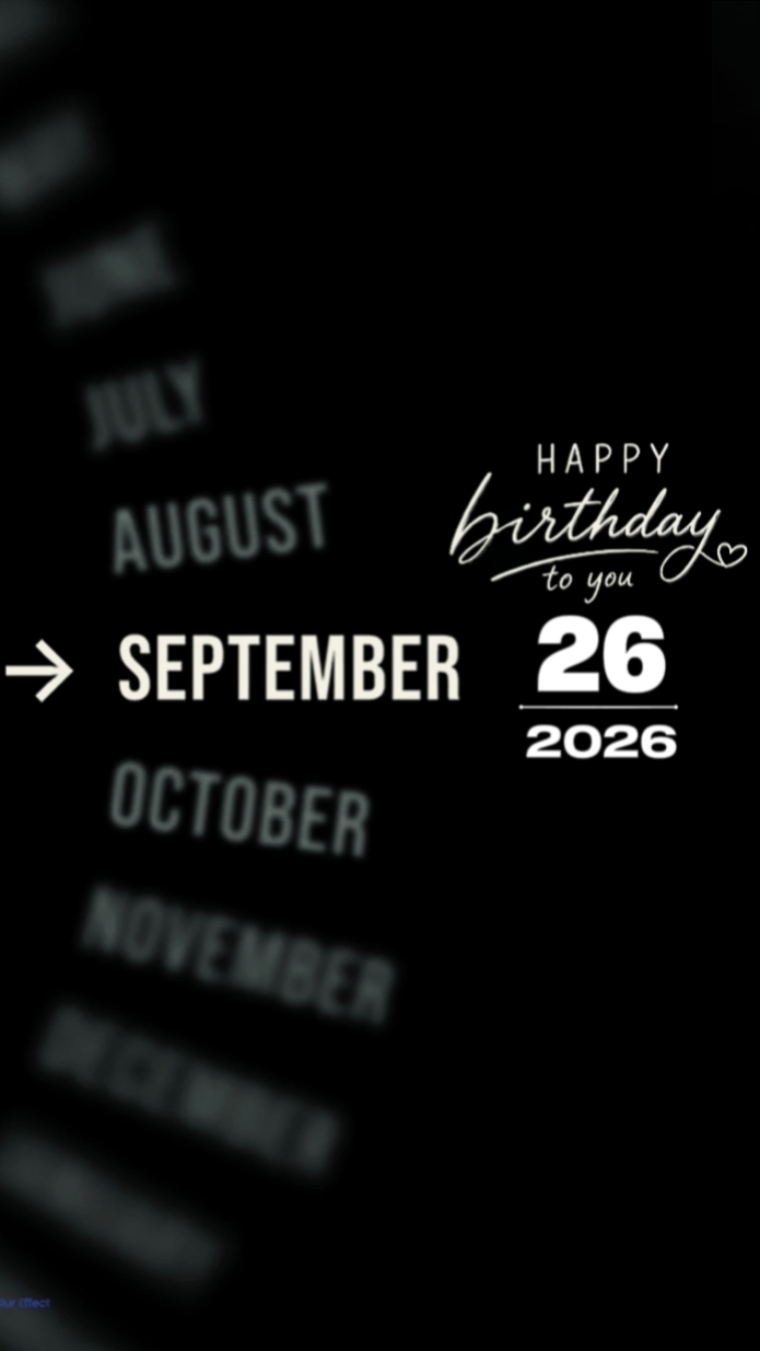 26 de setembro Brthdy