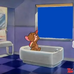 Jerry taking a bath