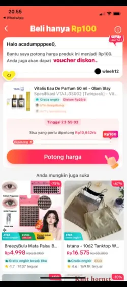 Event tiktok Rp 100
