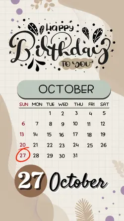 HBD 27 OCTOBER NEW
