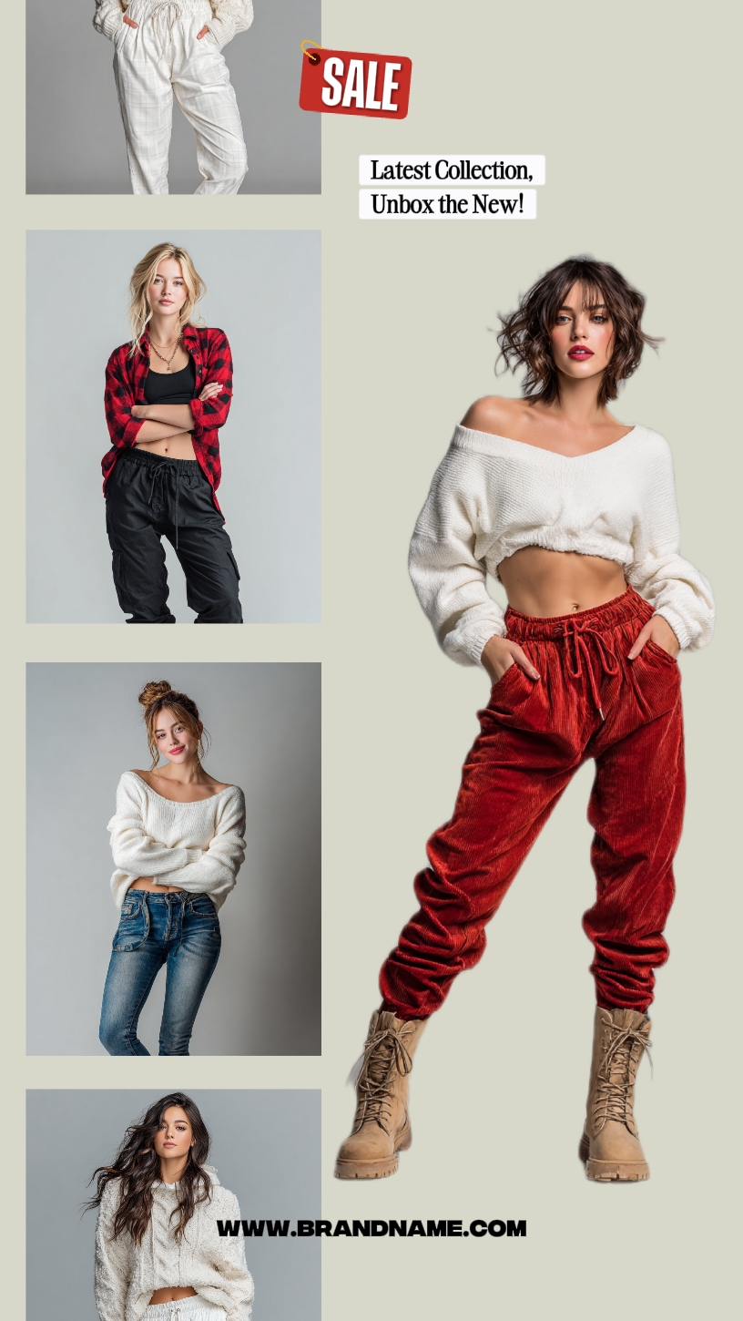 Mujer de venta de moda