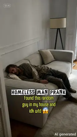 Homeless man prank