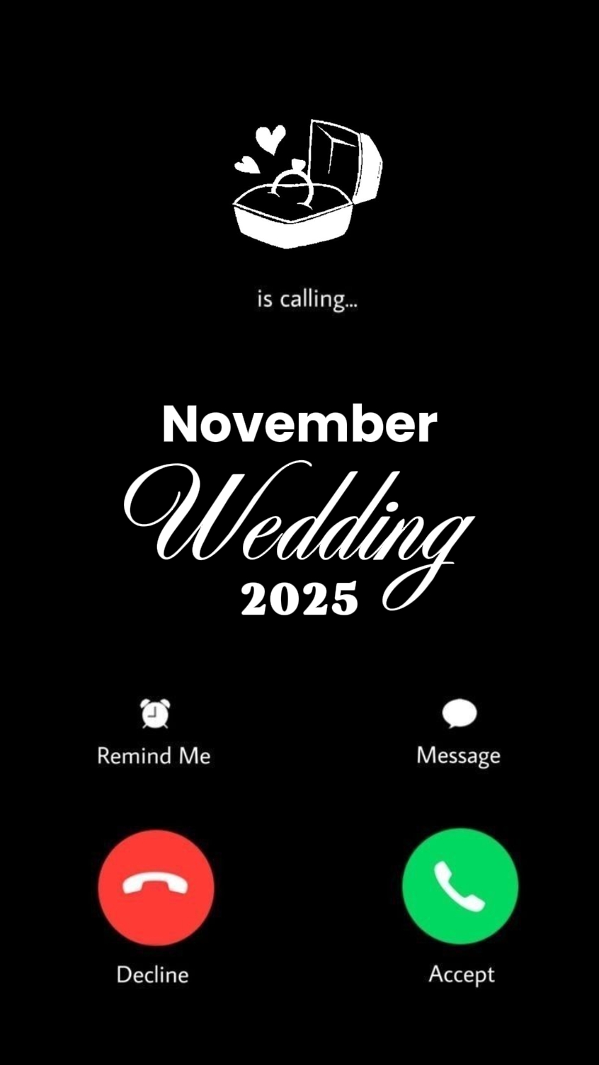 NOVEMBER WEDDING