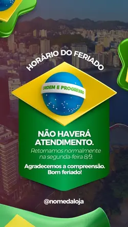 HORÁRIO FERIADO ✨