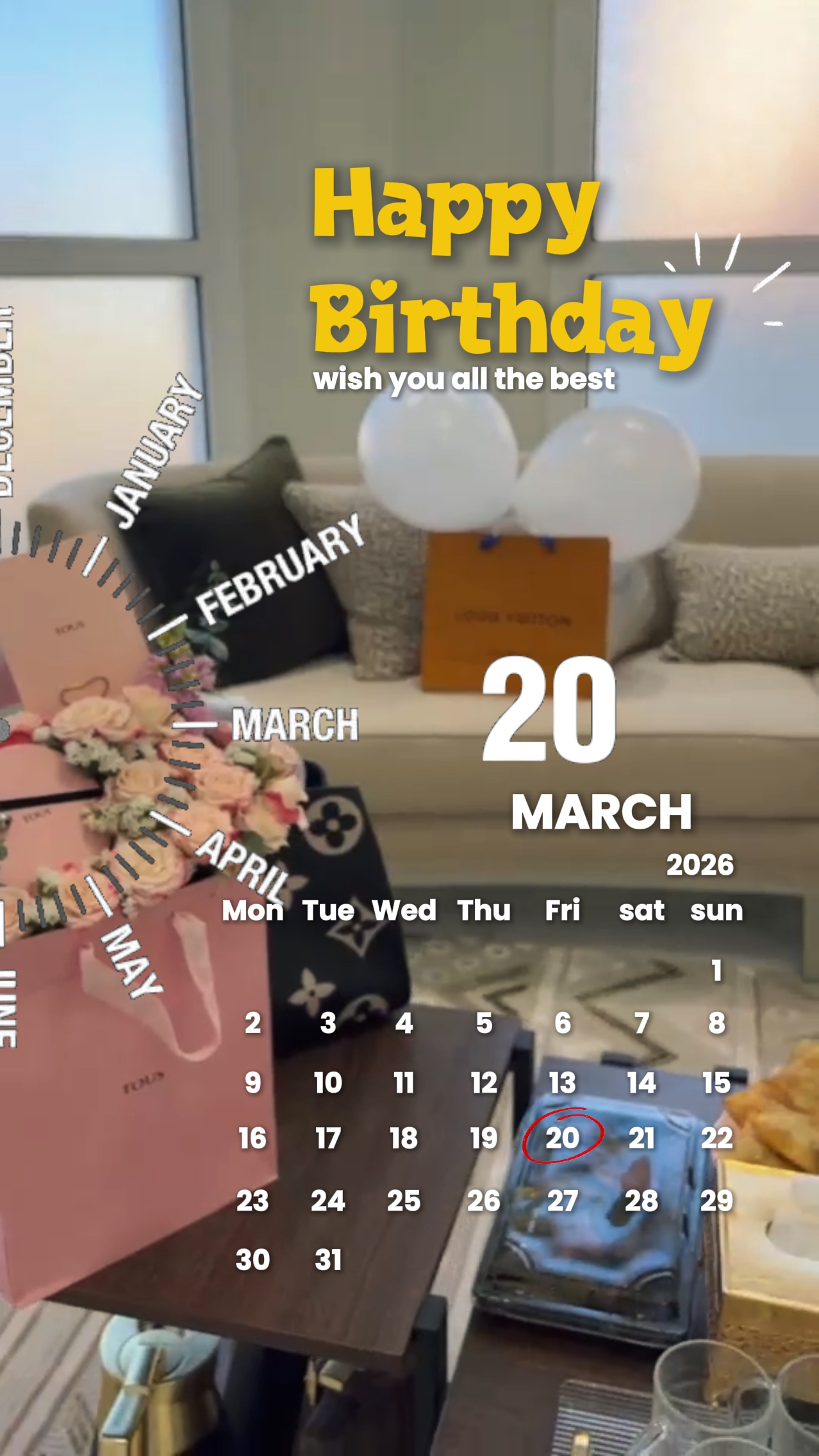 FELIZ CUMPLEAÑOS 20 DE MARZO 