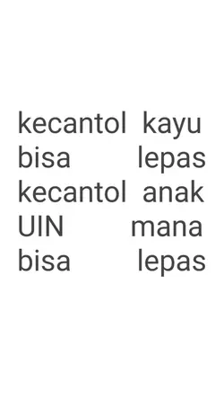 kecantol anak UIN 