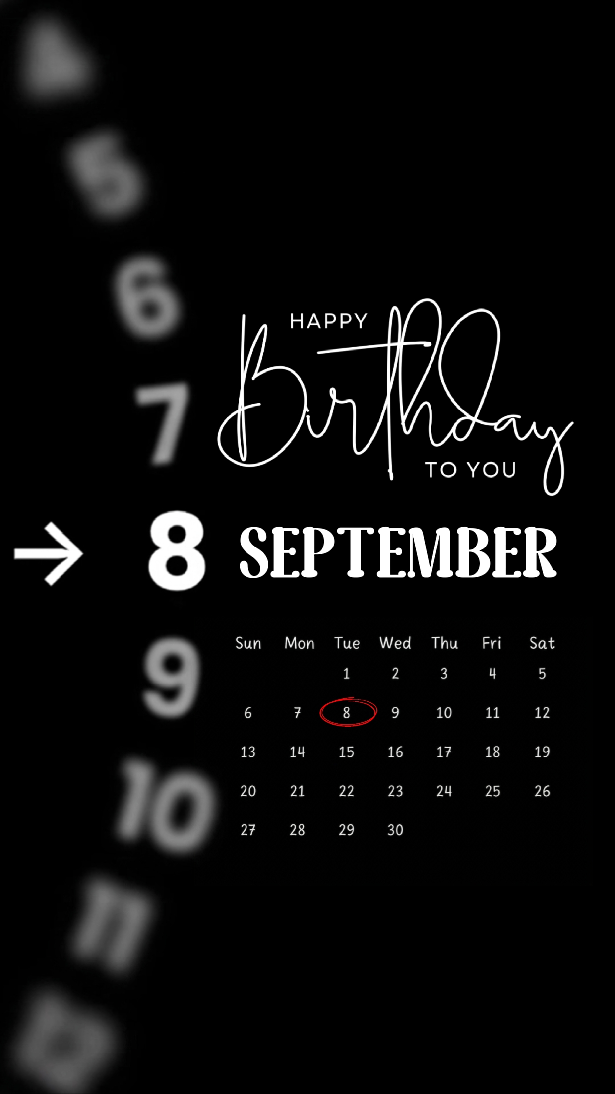 Anniversaire 8 septembre