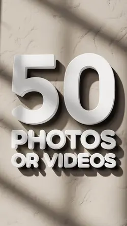 50 photos or videos