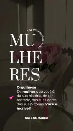 Feliz dia das mulher