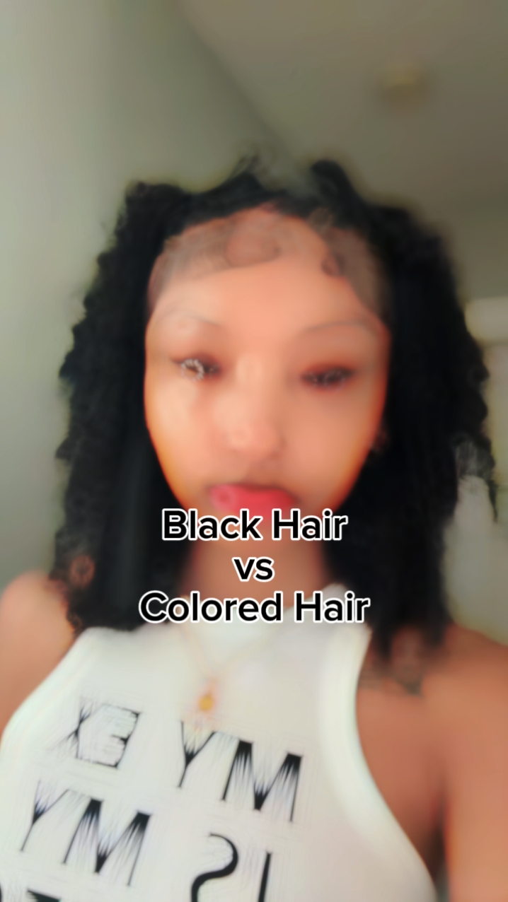 black vs colour hair