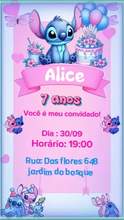 Convite aniversário