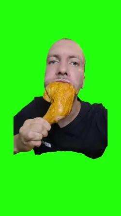 Guy Eating Chicken