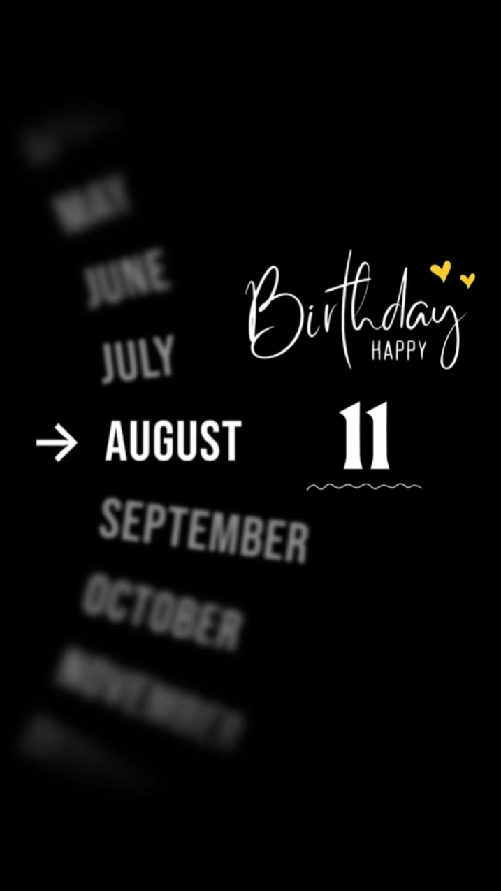 BIRTHDAY 11 AUGUST 
