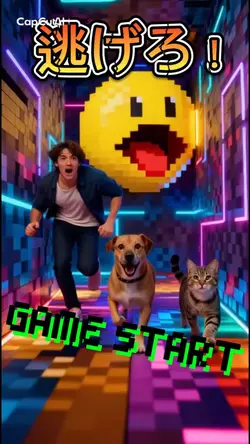 パックマンから逃げろ！ゲームスタート！