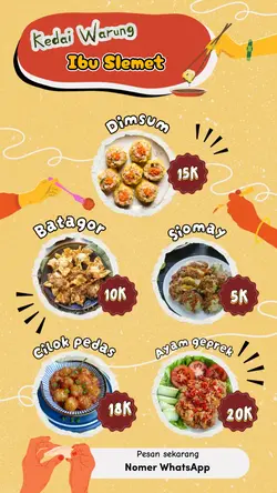 Menu kedai 