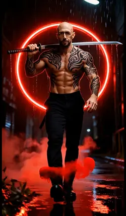 Muscular fighter