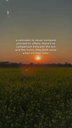 Never compare urself