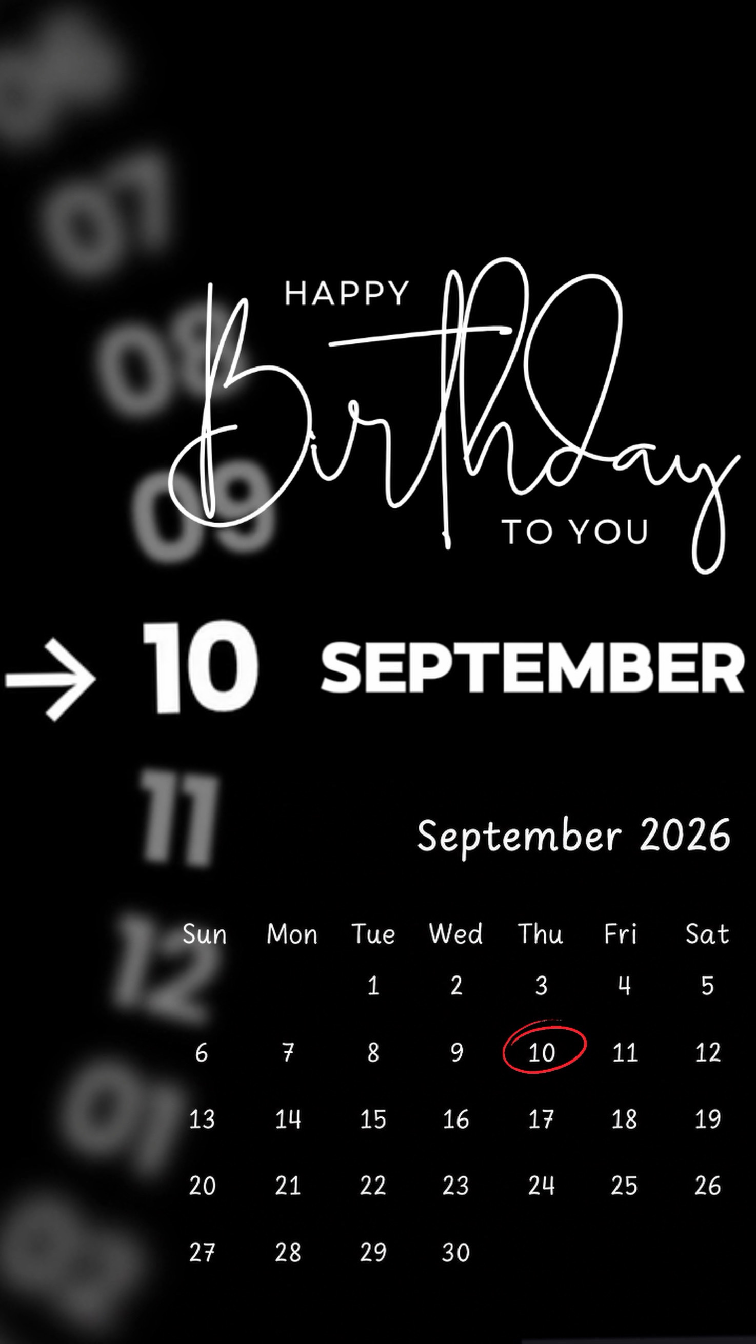 BIRTHDY 10 SEPTEMBER