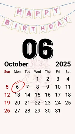 birthday 06 oct 2025