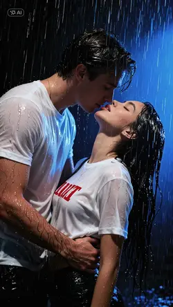 Rain Couple Photosho