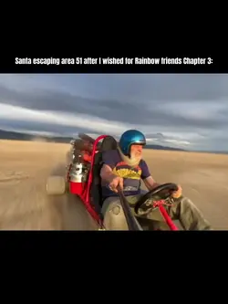 Santa riding Go-Kart