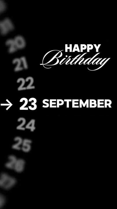 HBD 23 SEPTEMBER 